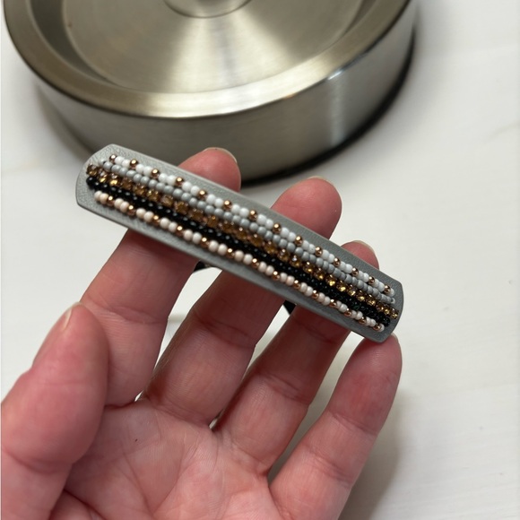 Rebecca Minkoff Gray Beaded Leather Bracelet - Picture 4 of 4